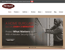 Tablet Screenshot of metalexdoors.com